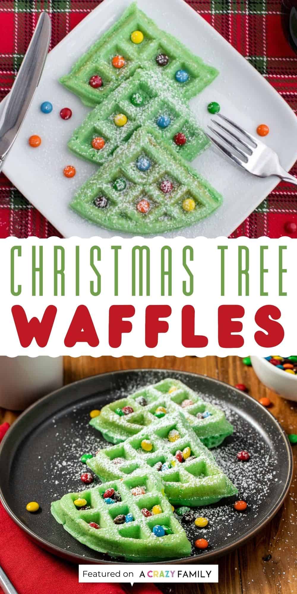 Christmas tree waffles