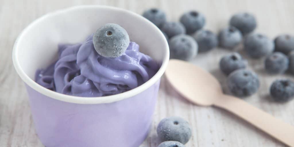 Fat-free frozen yogurt