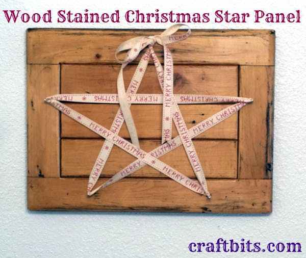 Wood Stained Christmas Star Panel