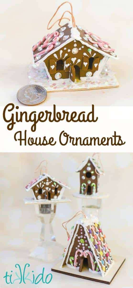 Gingerbread House Christmas Ornament Tutorial