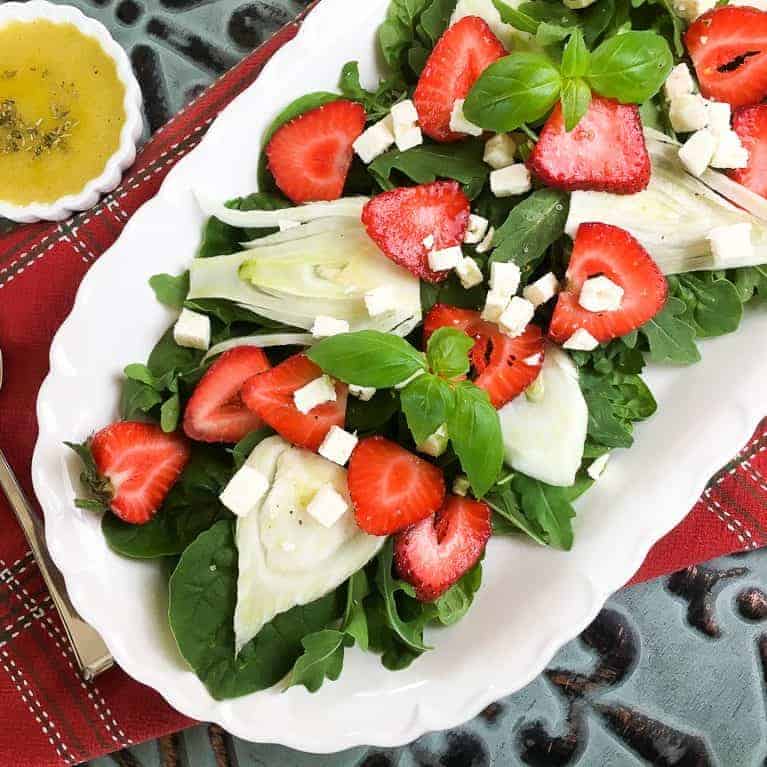 Strawberry Fennel Salad with Homemade Vinaigrette