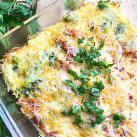 Bacon, Cheddar and Broccoli Casserole