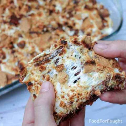 Graham Cracker S’mores Brownie Bars