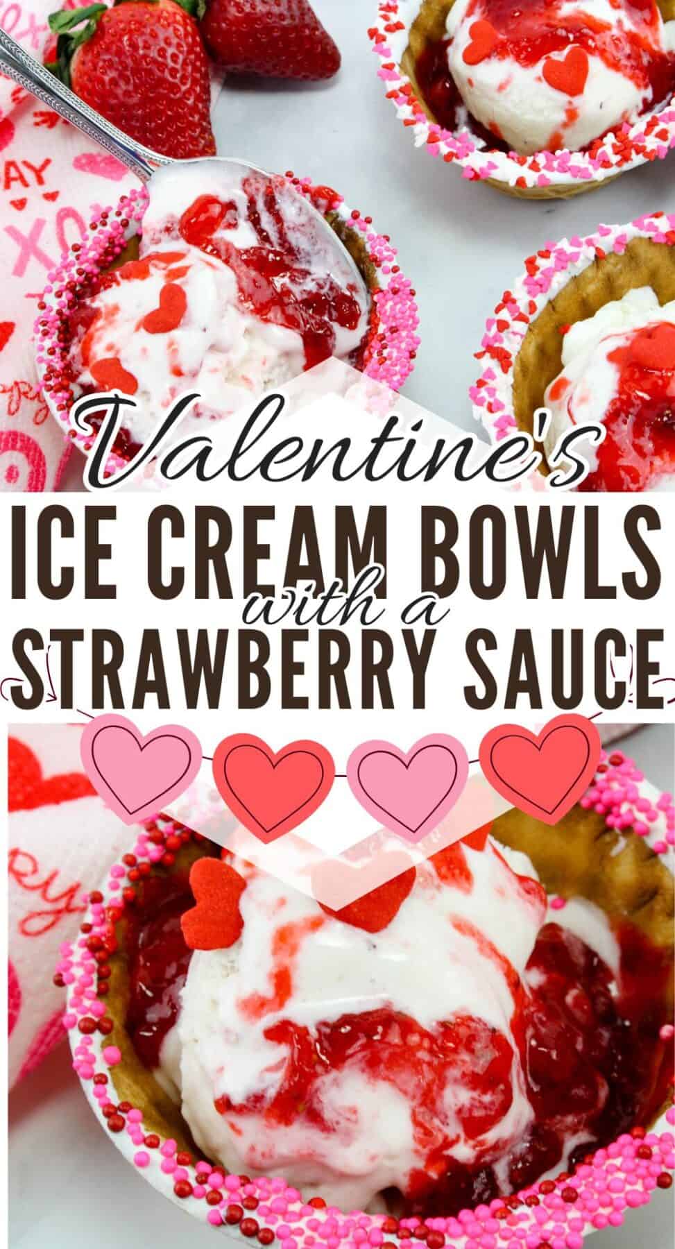 valentine ice cream bowls