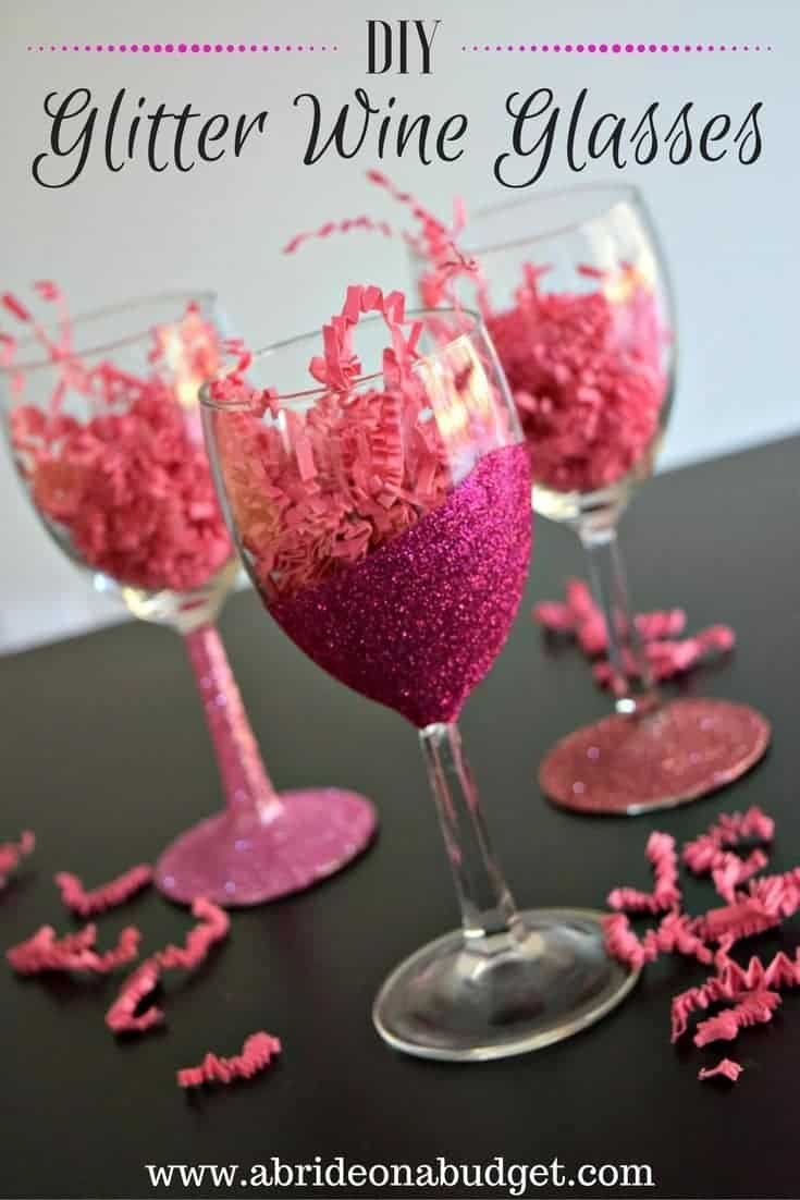 diy glitter wine glasses to make and sell