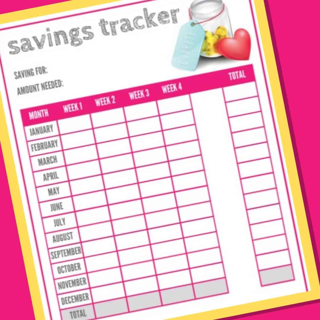 Free Printable Savings Tracker