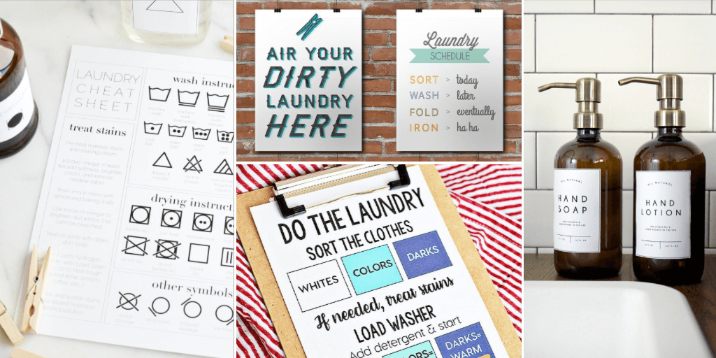 11 free printables that will make laundry day easier for everyone