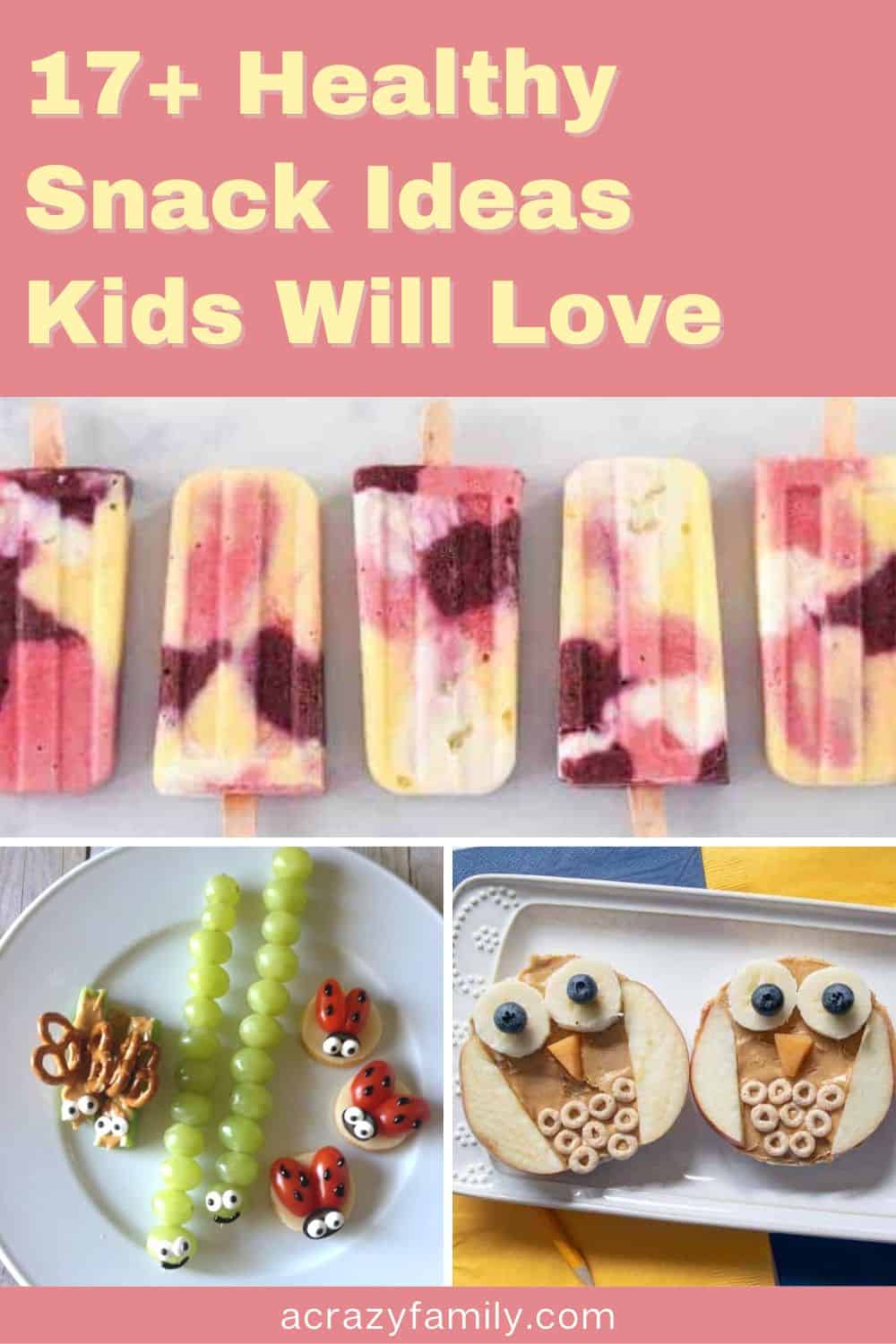 healthy kids snacks pin