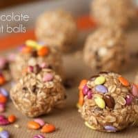 Image for No Bake Chocolate Sunflower Oat Balls by Self Proclaimed Foodie