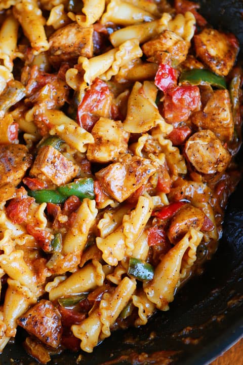 Chicken fajita pasta