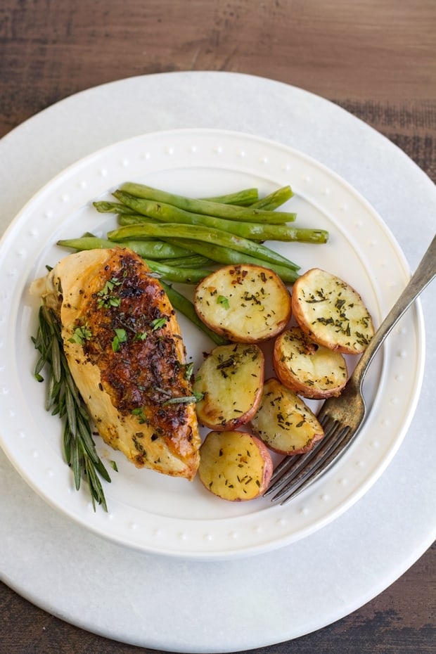 One sheet rosemary chicken with potatoes