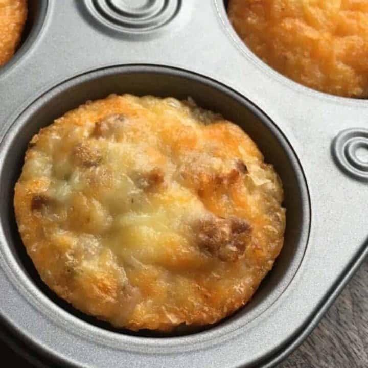 Spicy Portobello and Sausage Breakfast Muffins