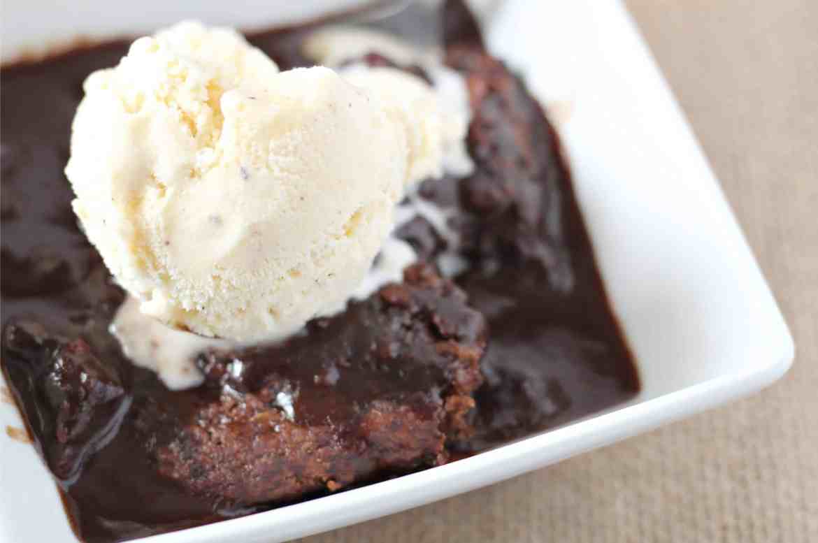 Hot Chocolate Brownie Pudding