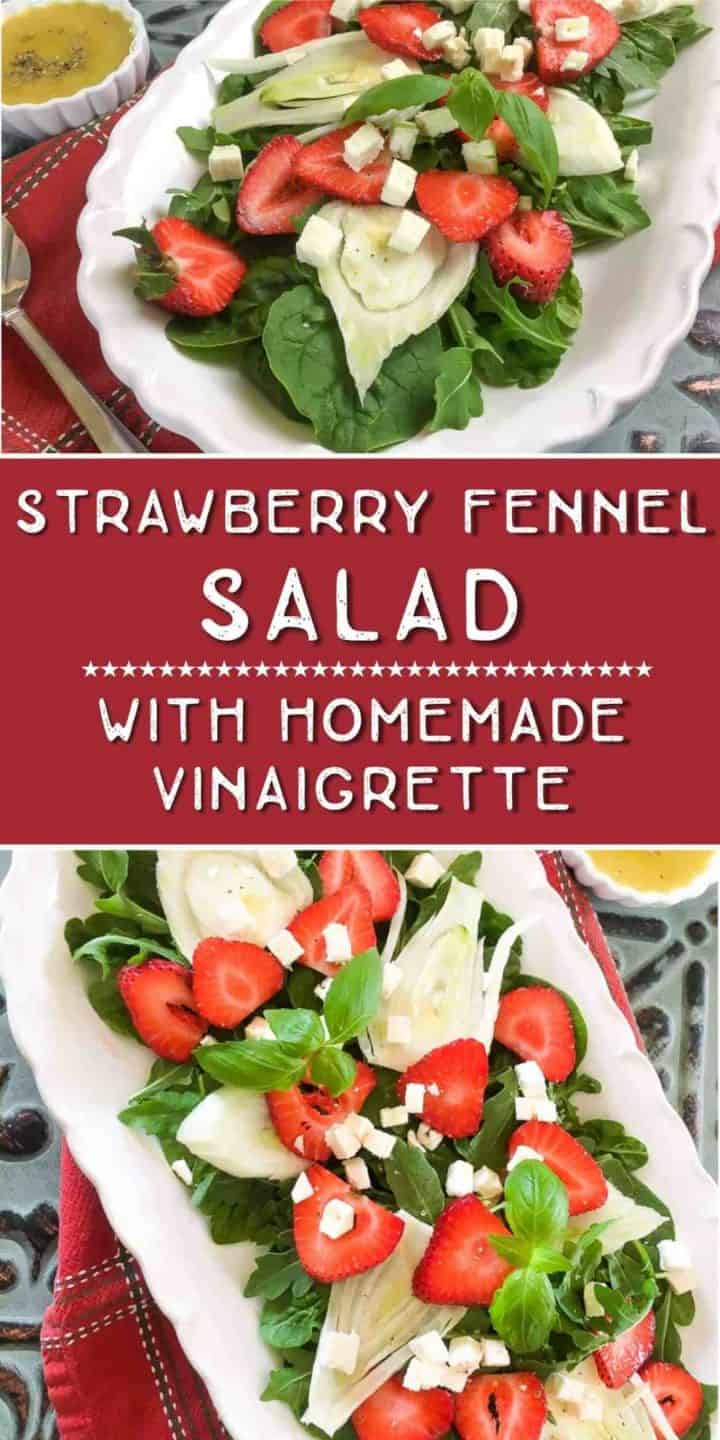 Strawberry Fennel Salad with Homemade Vinaigrette A Crazy Family