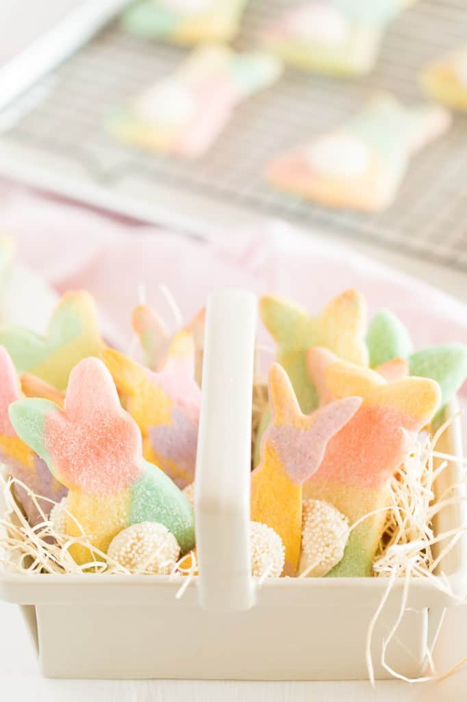 Easter Bunny Marbled Cut Out Cookies