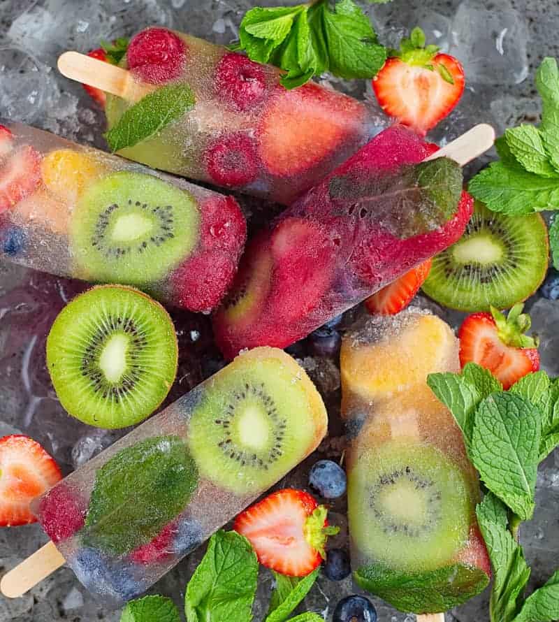 Fresh fruit lollies