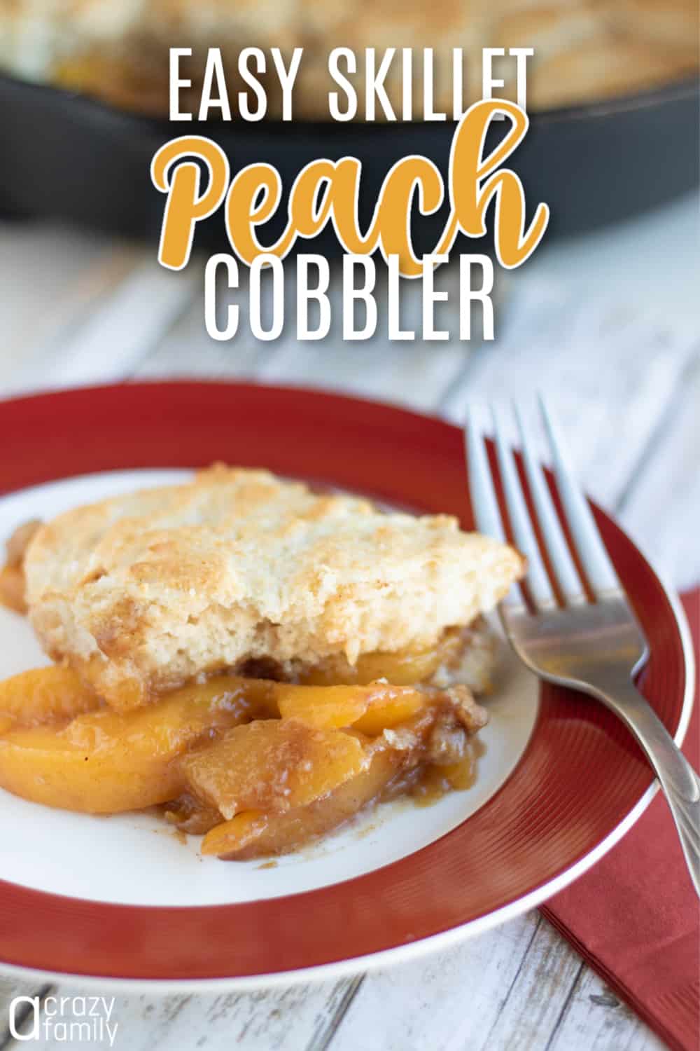 Easy Cast Iron Skillet Peach Cobbler