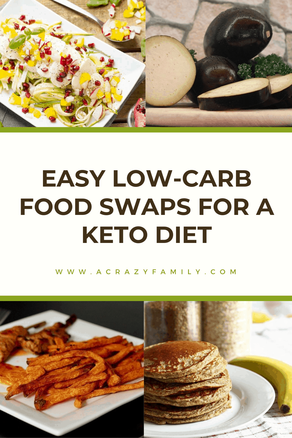 Pinterest image for 8 Easy Low Carb Food Swaps For Healthier Meals