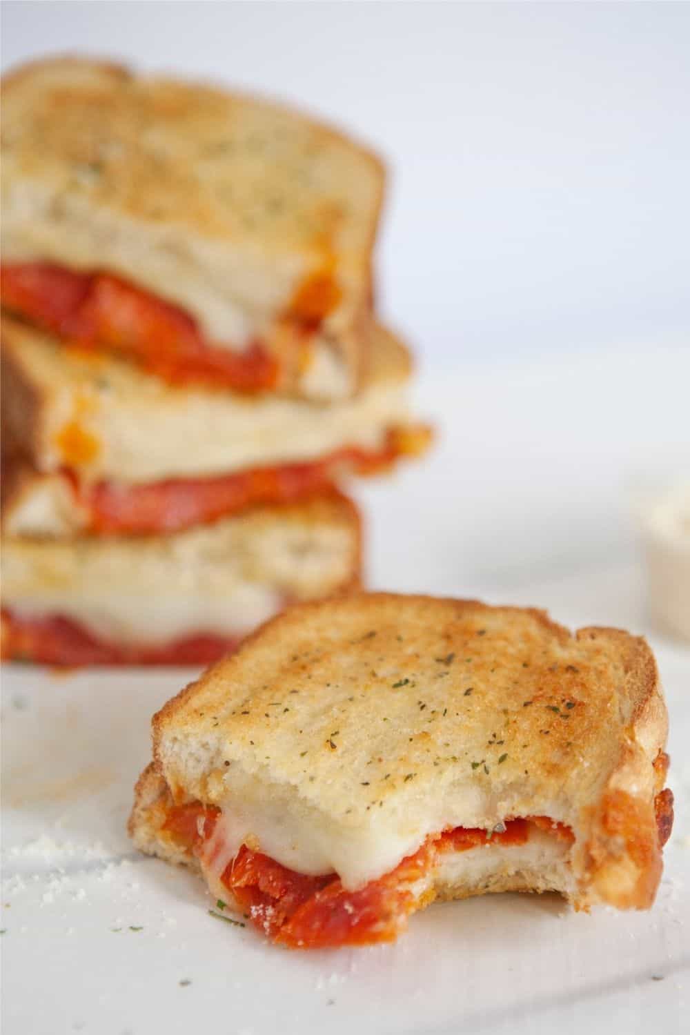 Air Fryer Pepperoni Grilled Cheese - Crispy, cheesy, and filled with delicious pepperoni.