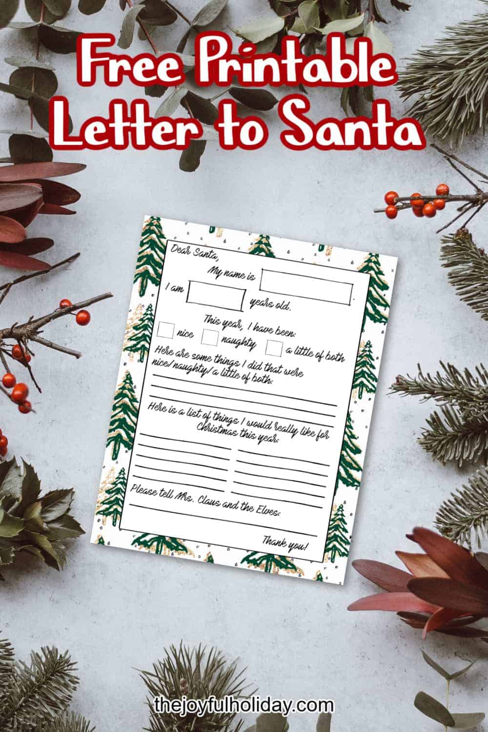Letter to Santa 2 Pin thejoyfulholiday