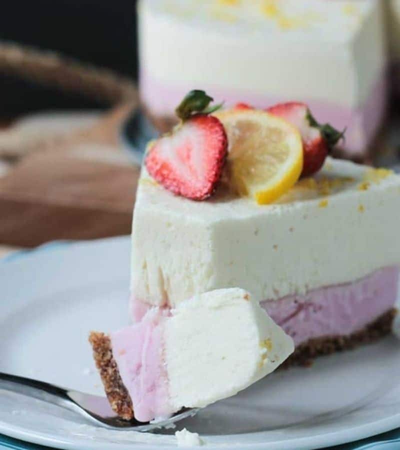 Strawberry Lemonade Ice Cream Cake