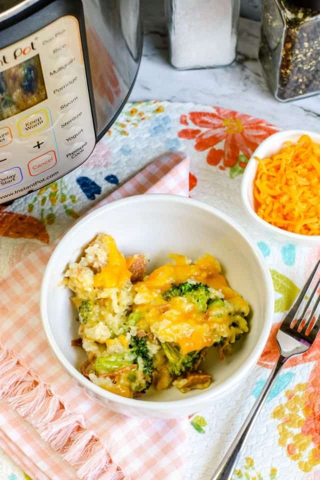 Instant Pot Ham, Broccoli, and Rice Casserole A Crazy Family