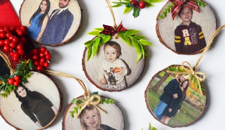 DIY Wood Photo Ornament