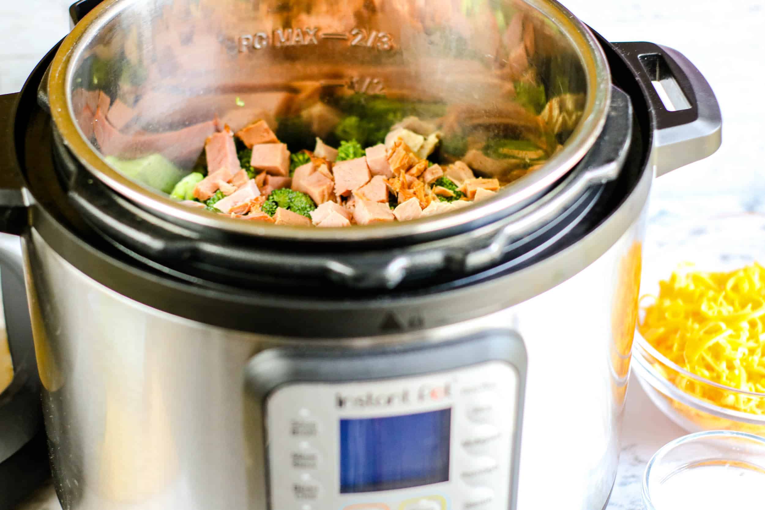 Instant Pot Ham, Broccoli, and Rice Casserole A Crazy Family