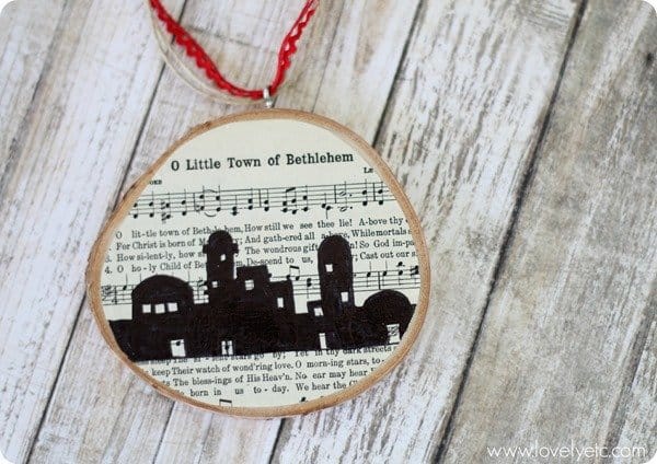 O Little Town of Bethlehem DIY Christmas Ornament