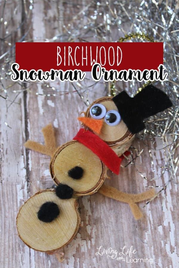 Birchwood Snowman Ornament Craft