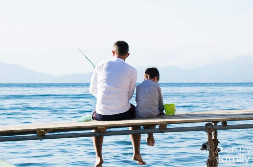father son fishing