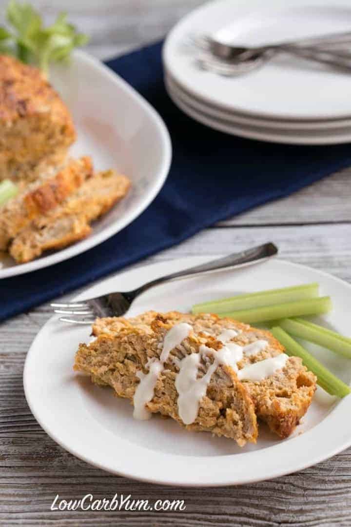 low carb buffalo chicken meatloaf