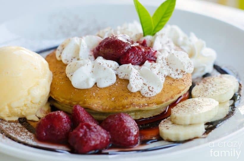 pancakes with ice cream