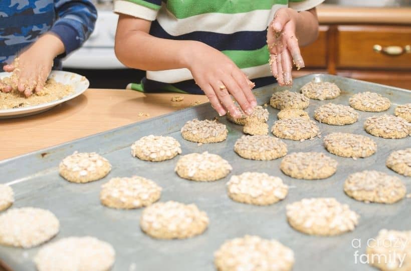 kids making cookies
