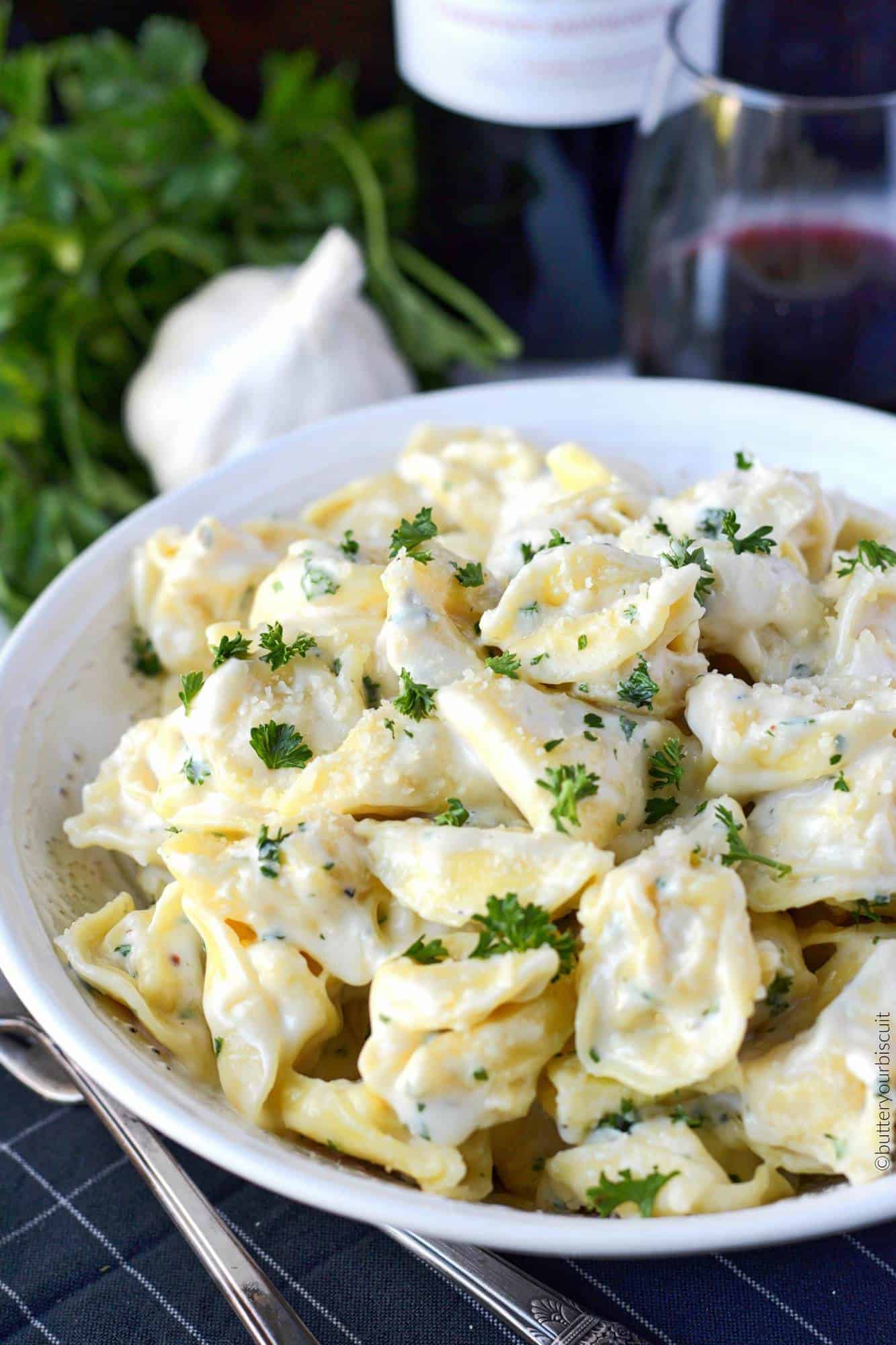 Garlic alfredo cheese tortellini 4