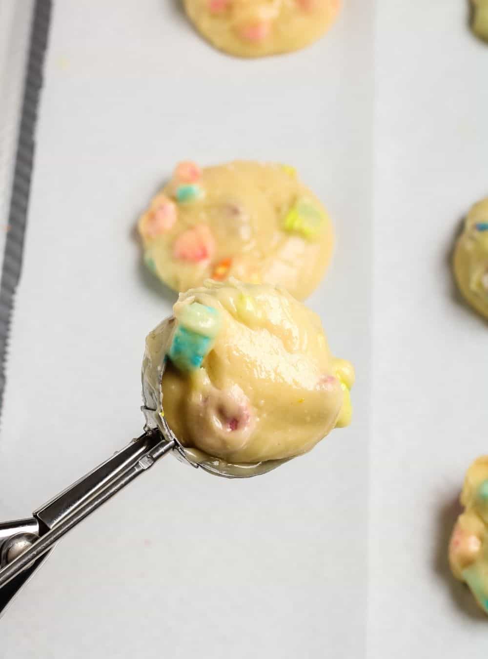 How to make Lucky Charms Cake Mix Cookies 3