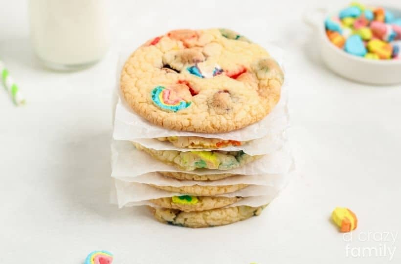 Lucky Charms Cookies stack