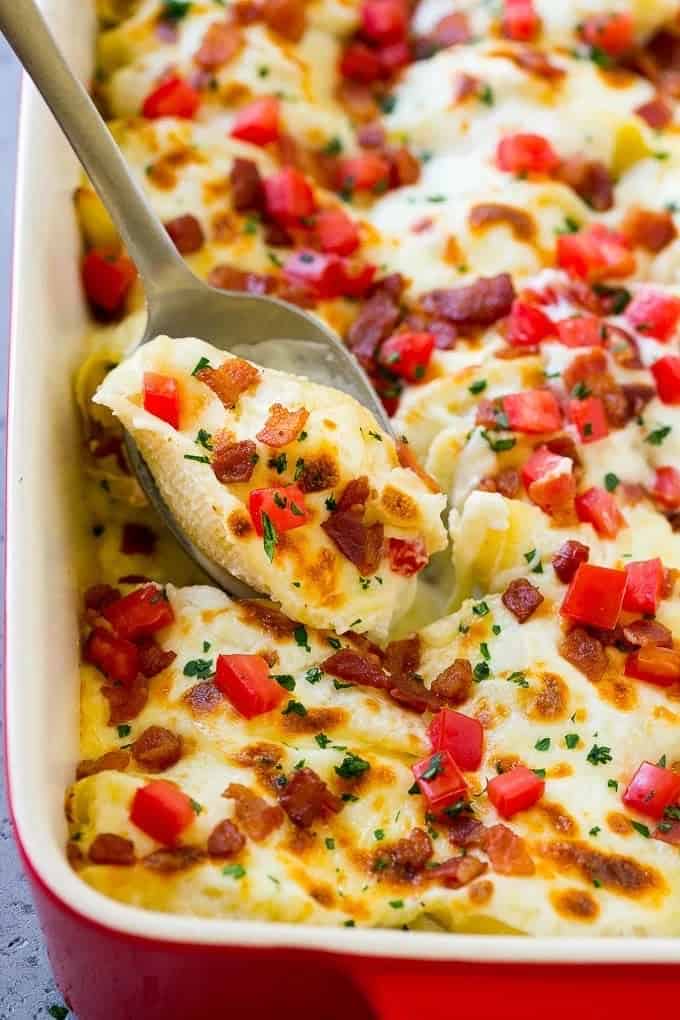 chicken alfredo stuffed shells 11