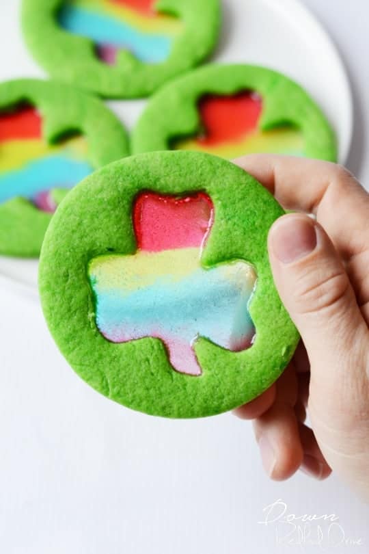shamrock stained glass cookies pinterest