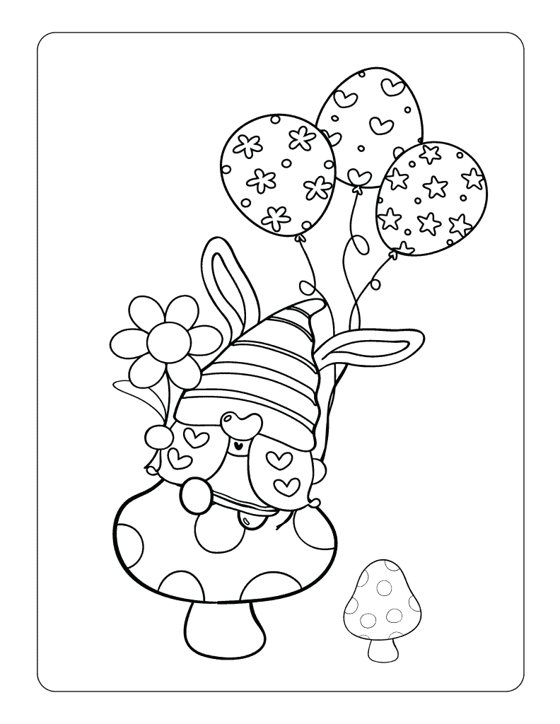 Easter Gnomes Coloring Pages 5