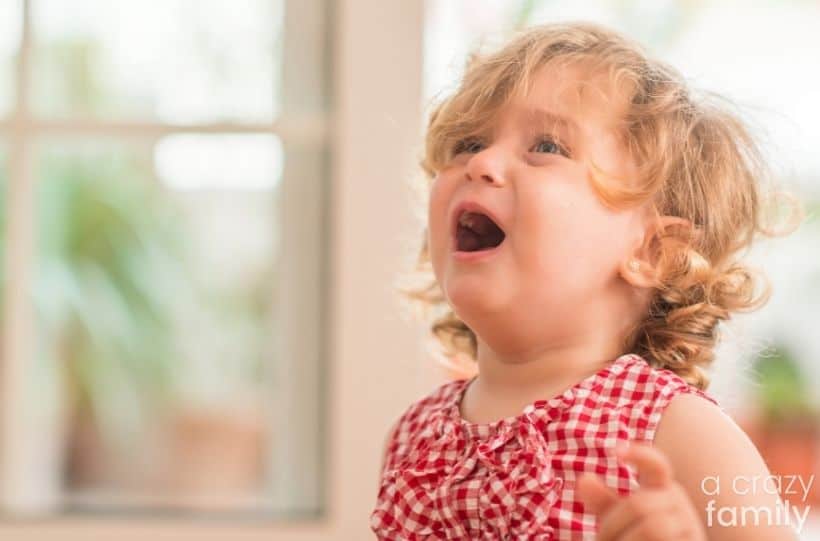 Toddlers temper tantrum