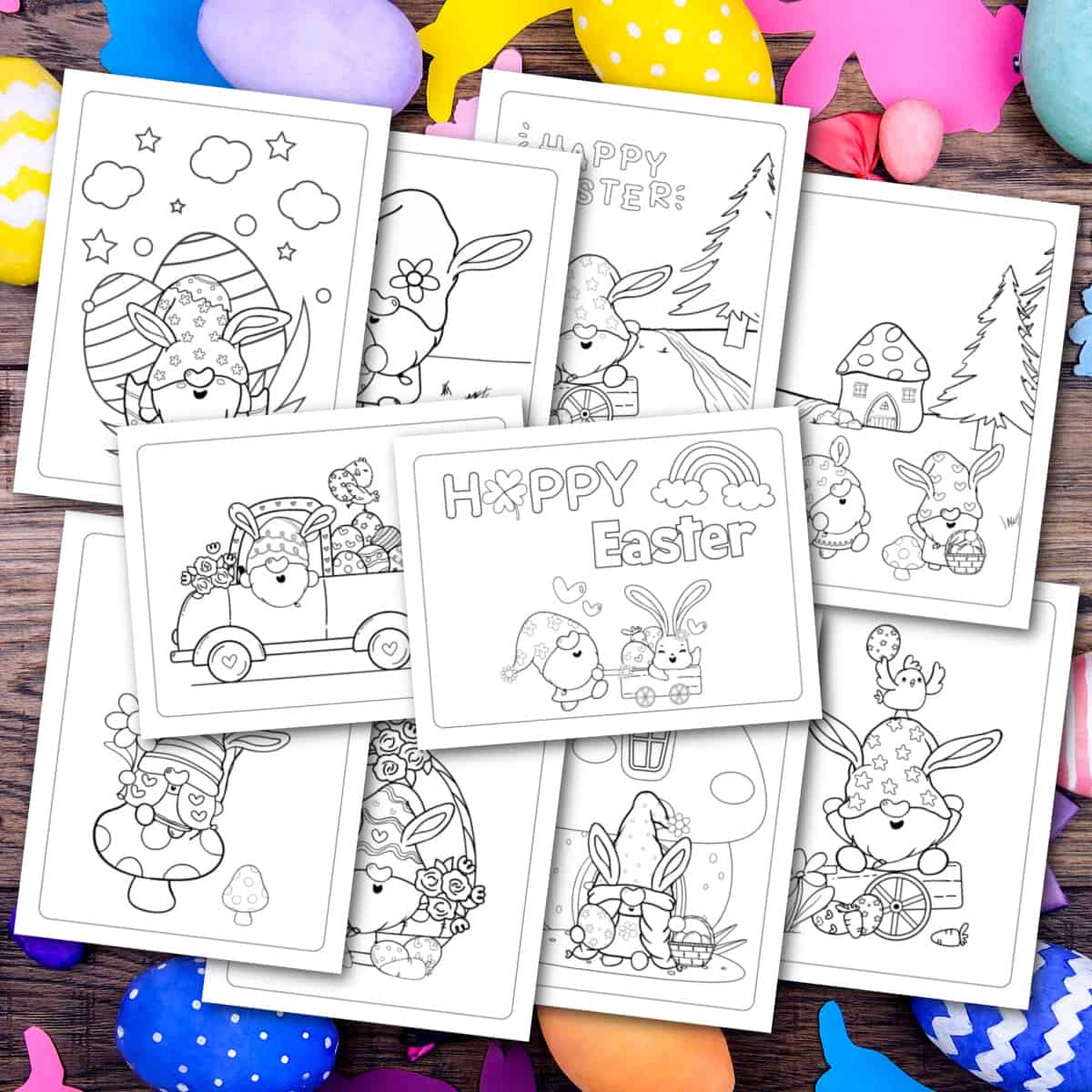 Free Printable Easter Gnomes Coloring Pages