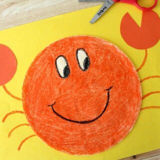 Coffee Filter Crab Craft