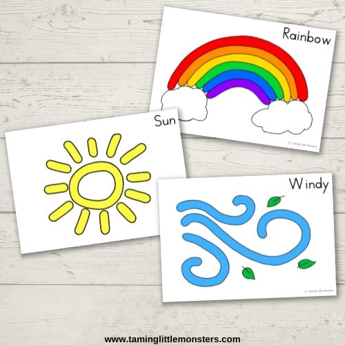 Free Weather Playdough Mats 2 1