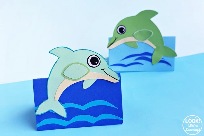 Paper 3D Dolphin Craft for Kids