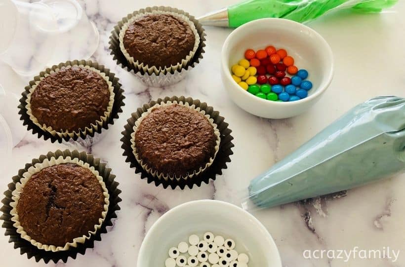 alien spaceship cupcakes ingredients