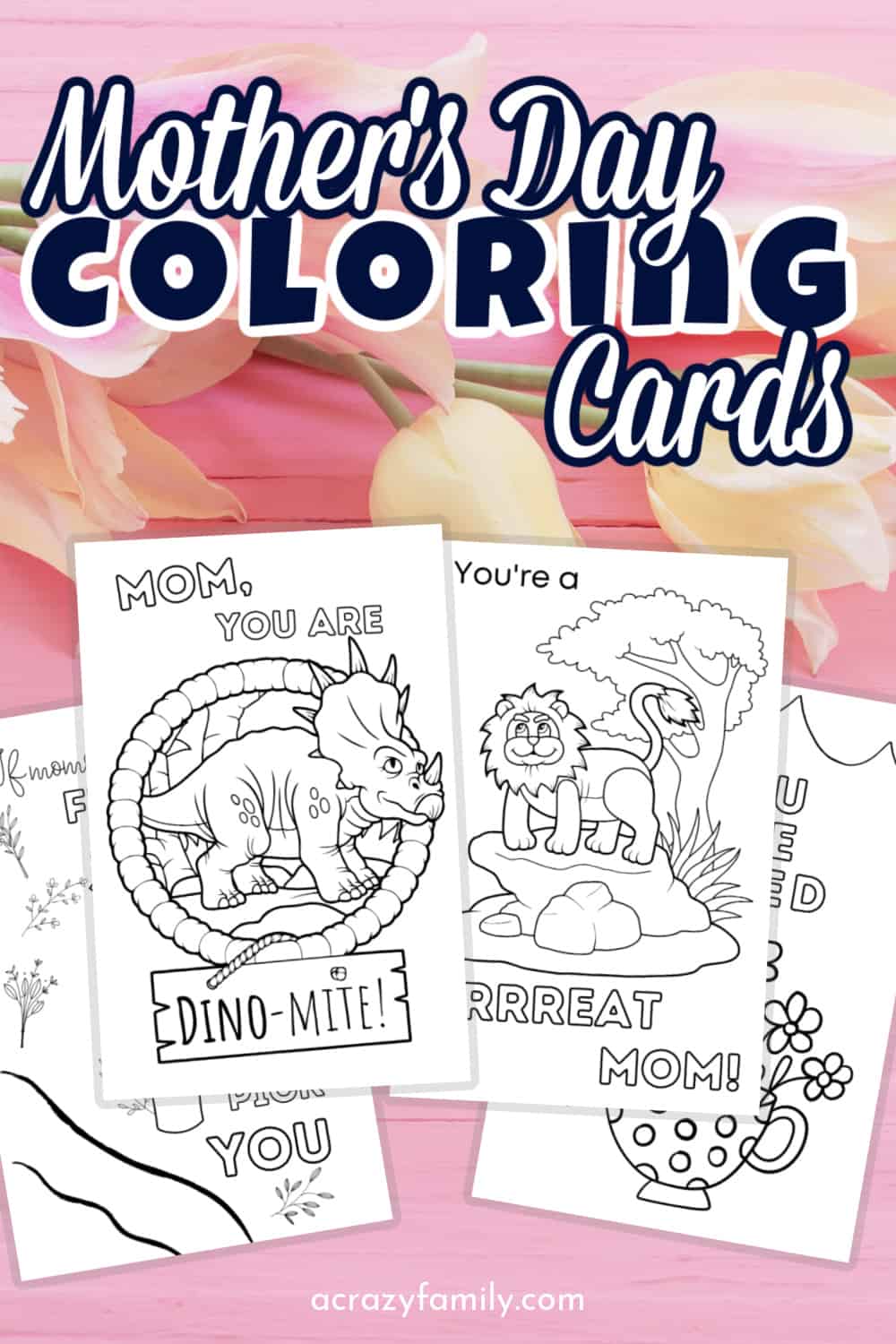 mothers day coloring cards