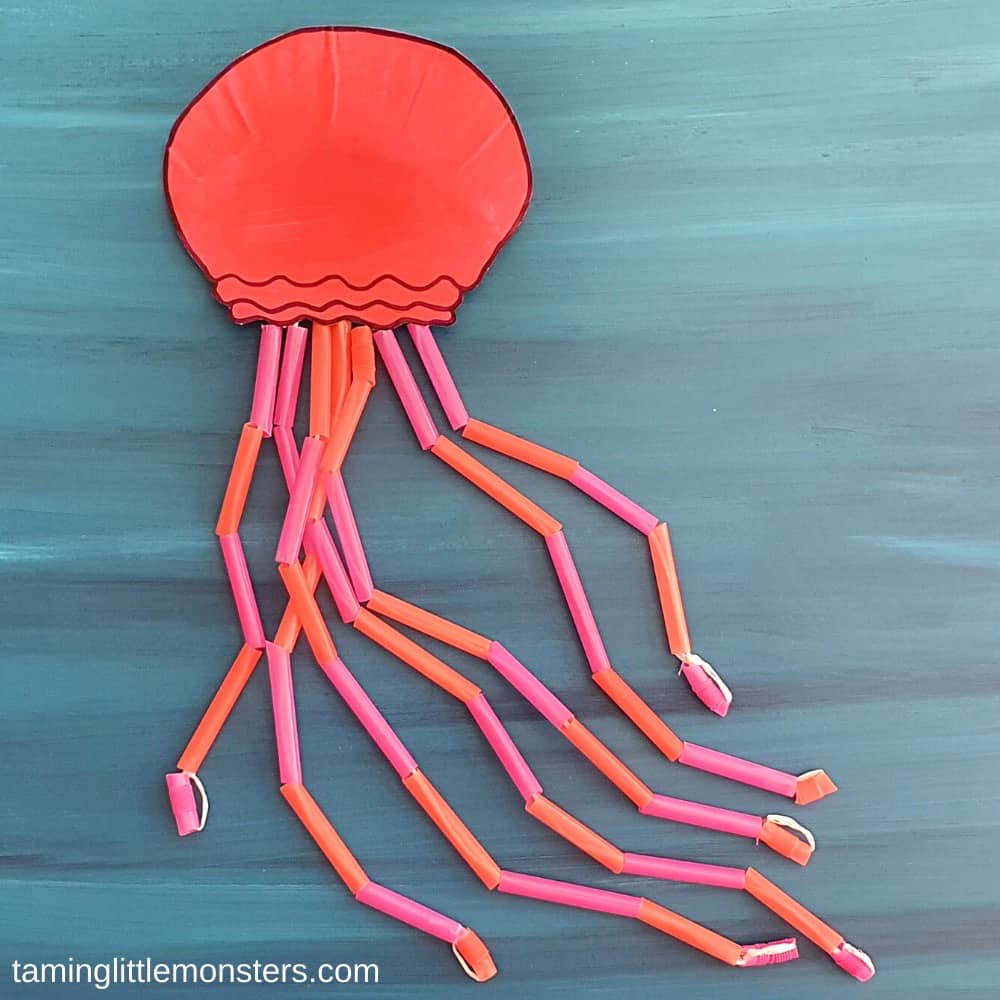 paper plate jellyfish craft insta 1