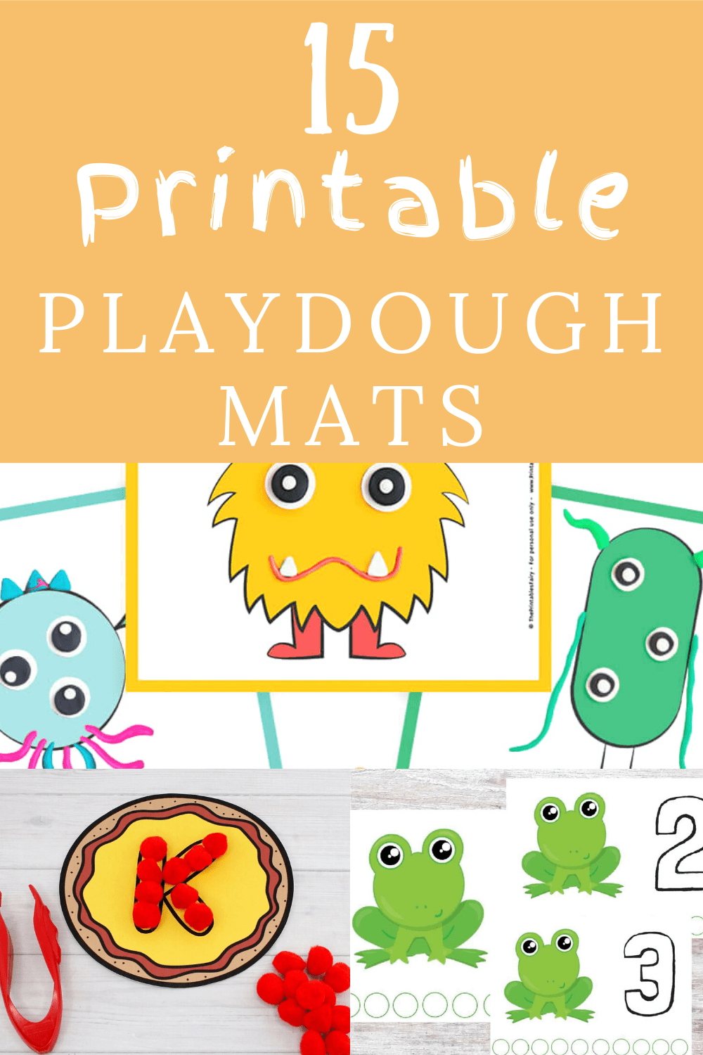 Free Printable Playdough Mats for Kids