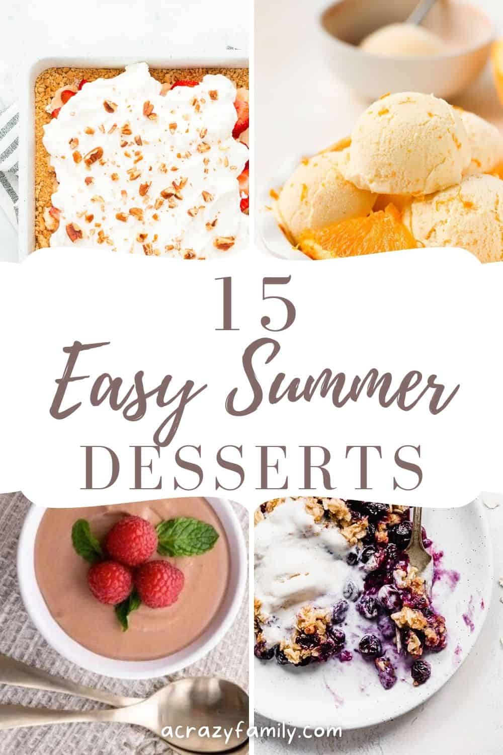 15 easy summer desserts pin